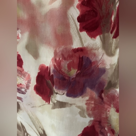 Women’s Cynthia Rowley Pink/Rose Pansy’s Floral Print Vintage Silk Scarf - Picture 9 of 16